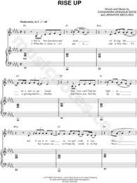 Andra Day Rise Up Sheet Music In Db Major Transposable Download Print Sheet Music Pop Sheet Music Hymn Sheet Music