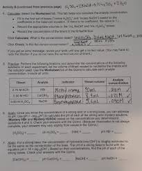 After a while, bubbles are seen in the water and the lid starts to lift up. Solved Activity B Continued From Previous Page Hy Sou Chegg Com