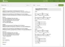 chordacopia full screen chord editor quick transpose