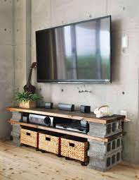 Tv aufsatz in weiss eichefarben. Betonblocke Fur Tolle Diy Mobel Diy Tv Mobel Diy Mobel Zuhause