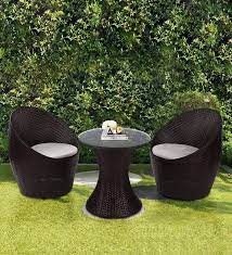 buy hanover 2 seater outdoor set in mocha brown colour by aura online patio sets tables furniture pepperfry product outdoor settings patio table set patio set