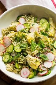 Maybe you would like to learn more about one of these? Israeli Couscous Salad With Marinated Artichokes Little Broken