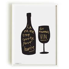 A4 French Wine Print Kitchen Print French Decor Wine Etsy Wine Print Wine Poster French Quotes