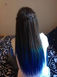 Although blue hair dyes are good, a lot of people due to misinformation and sometimes ignorance go for blue hair dyes that bleed quickly and have ammonia. Black Hair With Blue Ends Hairstyles Vip