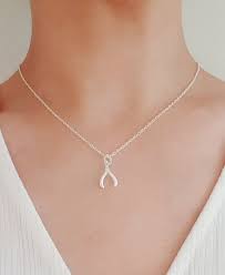 Wishbone Necklace Sterling Silver Wishbone Necklace Good Luck Gift Wishbone Charm Pendant Lucky Wishbo Gothic Jewelry Etsy Jewelry Wishbone Necklace Silver