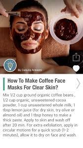 How To Make Coffee Face Masks For Clear Skin Coffee Face Mask Clear Skin Face Mask Skin Face Mask
