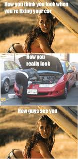  Girls Fixing Cars Car Humor Mechanic Humor Expectation Vs Reality