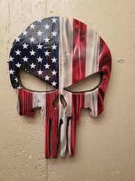 The punisher skull unofficial logo of white american. American Flag Punisher Punisher Skull Etsy Punisher Skull American Flag Punisher Skull American Flag Wood