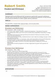 First impressions are made with your resume header. President And Ceo Resume Samples Qwikresume