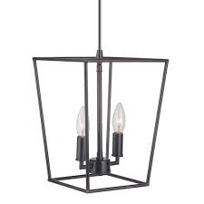 No expensive rewiring or remodeling. Instant Pendant Light Brushed Bronze 2 Light Lantern Pkn 5011