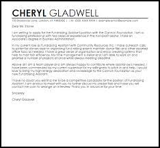 Fundraising Assistant Cover Letter Sample Cover Letter Templates Examples