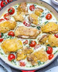 Looking for ketogenic recipes that use chicken thighs, boneless and skinless? Keto Creamy Italian Chicken Skillet Healthy Fitness Meals