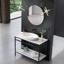 Retrouvez tous nos meubles de salle de bain fabriqués en bois massif ou nos vasques en pierre naturelle : Meuble A Lavabo Integre Pour Salle De Bain Integra Acquabella