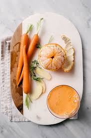 Fresh Carrot Orange Ginger Juice Our Salty Kitchen Recipe Carrot Ginger Juice Ginger Juice Fruit Smoothies