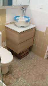 The piping is hidden inside the walls, so only the faucet spouts and taps are exposed. Bathroom Vanity Do You Leave A Gap Or Place It Against The Wall Houzz Au