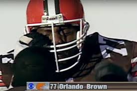 Offensive tackle orlando brown of the baltimore ravens gets set to block during the first half. Orlando Brown Penalty Flag Nfl Star S Blindness Lawsuit Fanbuzz
