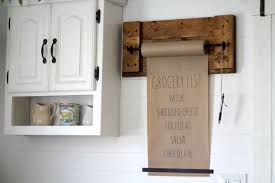 Easy To Make Butcher Paper Wall Hung Shopping List Memo Paper Holder Www Knickoftime Net Dispenser Diy Funky Junk Interiors Diy Holder