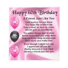 Birthday Verses For Friendship Friend Poem 60th Birthday Notepad Zazzle Com Au 60th Birthday Quotes Sister Poems Birthday Verses