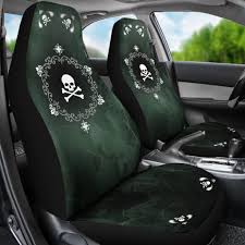 Skullistic Green Mandala Skulls Car Seat Covers Custom Car Seat Covers Car Seats Pink Car Accessories