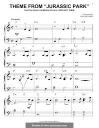Theme From Jurassic Park By J Williams Musique Piano Partitions De Piano Partition Musicale