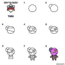 How to drawing brawl stars 도전자콜트 challenger colt. How To Draw Tara Brawlstars