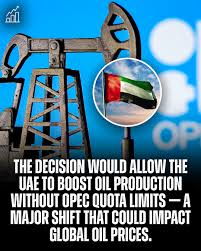The United Arab Emirates announced it will leave OPEC and the broader OPEC+  alliance effective May 1, 2026, ending its nearly 59-year membership that  began in 1967. As one of OPEC's top