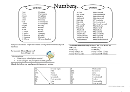 Cardinal And Ordinal Numbers English Esl Worksheets For Distance Learning And Physical Classrooms