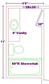 Before installing your bathroom fixtures, keep this general tip in mind: 5x6 Bathroom Layout