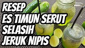 Kita bisa langsung membuat es campur dengan bahan yang ada di dalam lemari es. Resep Dan Cara Membuat Es Timun Selasih Jeruk Nipis Sirup Melon Yang Segar Youtube