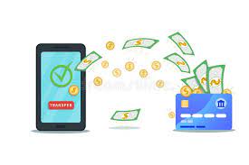 In many cases this can be sent to cash pickup locations and into a recipients bank account. Money Transfer App Flat Smartphone With Nfc Credit Card Check Mark And Transfer Button Isolated On White Background Stock Illustration Illustration Of Mark Financial 149087123