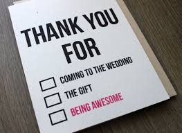 Thank You Card Wedding Funny Thank You Card Wedding Thank Etsy In 2020 Funny Thank You Cards Funny Thank You Wedding Cards