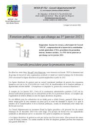 ) une fois actées et mise en place. Fonction Publique Ce Qui Change Au 1er Janvier 2021 Inter 87 Fsu Section Du Conseil Departemental De La Haute Vienne