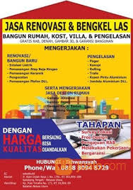 Dan bagi anda yang berdomisili di bekasi, kami menyediakan jasa renovasi rumah menjadi. Jasa Renovasi Dan Bangun Rumah Kab Bekasi Jualo