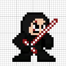 Kylo Ren Ben Solo Perler Bead Pattern Pixel Art Pattern Perler Bead Art Pixel Art