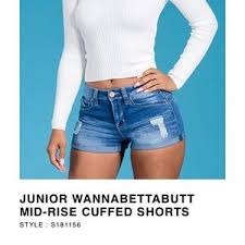 Ymi Wanna Better Butt Shorts Mid Rise Destroyed