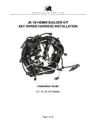 Standard automotive wire is gpt, 300 volt, 176°f, with pvc insulation. Fillable Online Jk V8 Hemi Builder Kit Aev Wiring Harness Installation Fax Email Print Pdffiller
