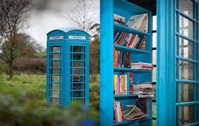 The Bray Leino Phonebox Book Exchange In Filleigh North Devon Book Exchange Little Free Libraries Telephone Box