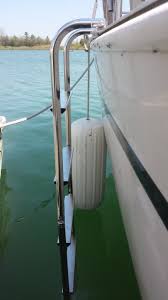 Custom Swim Midship Trifold Swim Ladder Fabricated For A Niagara 35 By Klacko Marine Stainless Steel Construction With 7 Steps A Marine Ladder Marine Hardware