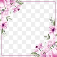 Romantic Purple Flowers Frame For Wedding Cards Wedding Invitation Invite Png And Vector With Transparent Background For Free Download In 2020 Pink Flowers Background Flower Frame Watercolor Flowers Pattern
