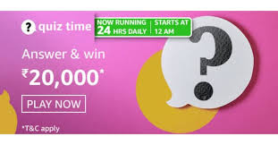 A lot of individuals admittedly had a hard t. 7 August 2021 Amazon Quiz Participate To Win Rs 20 000 Pay Balance