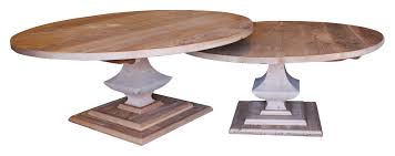 The table is a solid barnwood and very sturdy. Algonquin Round Pedestal Dining Table In Reclaimed Wood Mortise Tenon