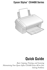 Epson cx4300 pilote imprimante pour windows 10, windows 8.1, windows 8, windows 7 et mac. Epson Stylus Cx4400 Series Quick Manual Pdf Download Manualslib