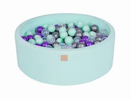 Meowbaby Piscine A Balles Pour Bebe 200 Balles Menthe Meowbaby