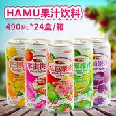 台湾经典休闲饮品hamu芒果汁饮料进口饮料整箱批发490ml 包装