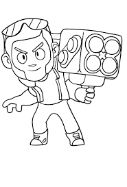 His super burst is a long barrage of bouncy bullets that pierce targets!. Brawl Stars Ausmalbilder Kids Ausmalbildertv Star Coloring Pages Coloring Pages Brawl