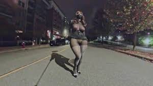 Crossdresser flashing in public and caught by security guard