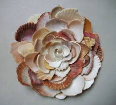 Wall Art Flower Sculpture Seashell Art Seashell Art Shell Art Sea Shells