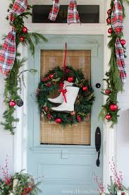 Add the natural wreath on the front door. 30 Diy Christmas Door Decorations Best Holiday Front Door Ideas