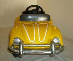 Vintage Vw Pedal Car Traveled All The Way To England To Find Its New Home Vintage Pedal Cars Pedal Cars Vintage Vw