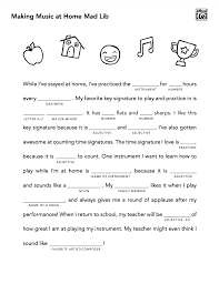 Step #1 in using wufoo as your mad lib generator: Activity Making Music At Home Mad Lib